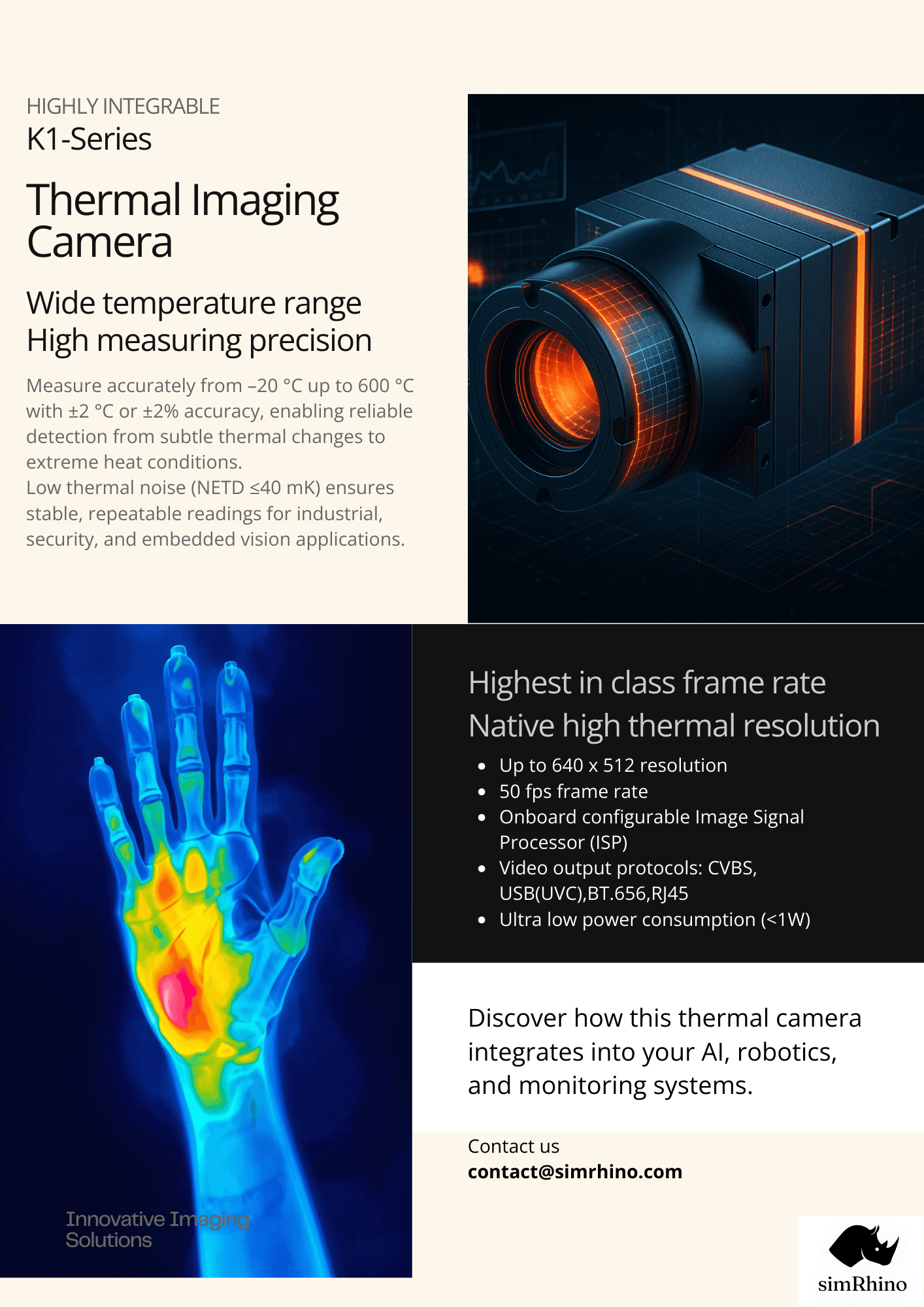 K1-Series thermal imaging camera flyer